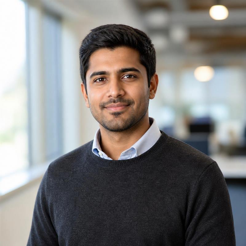 Team photo of Muhammad Qasim, Co-founder and Data Scientist, in the workspace